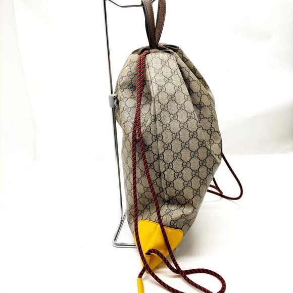 Gucci BackPack Bag Brown PVC 600-082125 - Picture 4 of 13